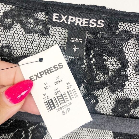 EXPRESS | Lace Kimono Black Short Sleeve New Small - Picture 7 of 8